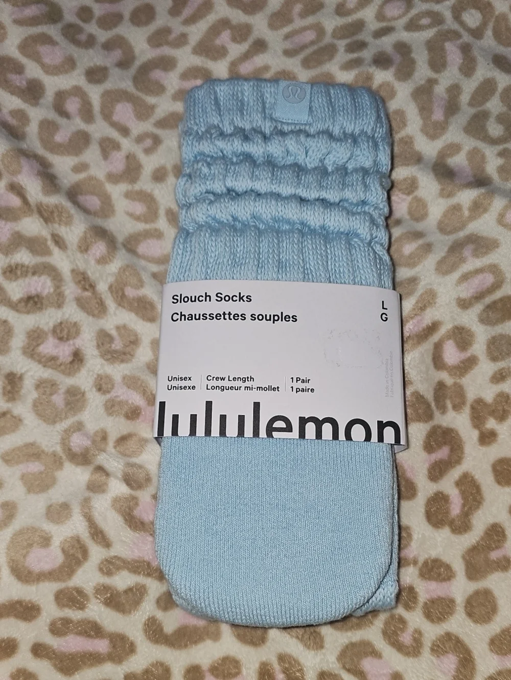 Lululemon Slouch Socks, Nwts FOAM! Size Large! Great To Wear With Leggings!